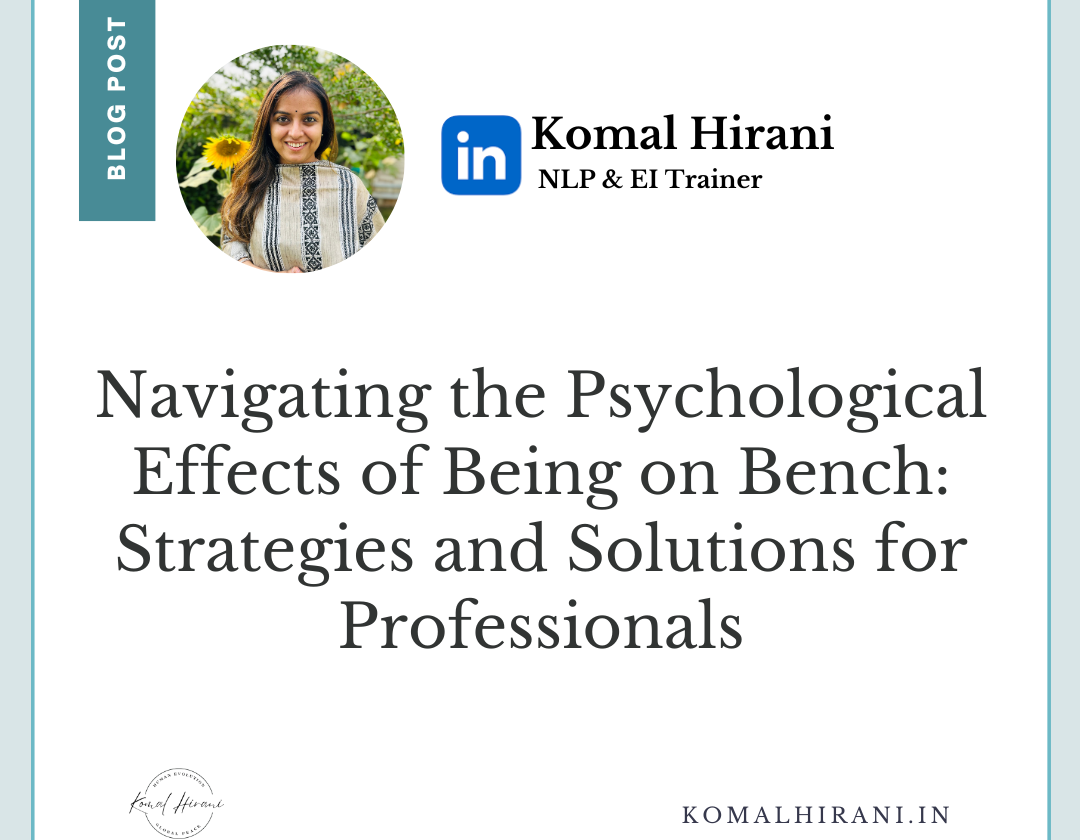 Navigating the Psychological Effects of Being on Bench: Strategies and Solutions for Professionals